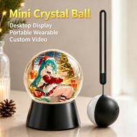 H401Mini Boule de cristal numérique DIY, affichage vidéo GIF personnalisé, ornement de bureau et pendentif portable, téléchargement via APP, cadeau créatif