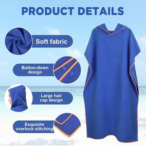 Custom <b>Towels</b> Logo Print <b>Microfiber</b> Adult Surf Adult Poncho Hooded Bath <b>Beach</b> <b>Towel</b> - Product Image 2