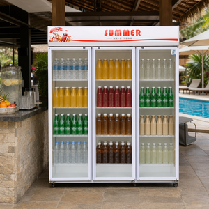 <span class=keywords><strong>Meilleur</strong></span> Réfrigérateur à Boissons à Refroidissement Direct, 3 Portes Vitrées, pour Supermarchés et Entrepôts (Vente en Gros) - Product Image 1
