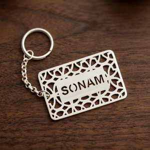 Fashion Brass Silver Plated Lightweight Waterproof Handmade Keychain - Product Image 3