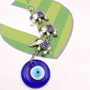 3 elefante ornamento <span class=keywords><strong>Mal</strong></span> De Ojo <span class=keywords><strong>mal</strong></span> De ojo decoración Metal pared arte amuletos coche/hogar/jardín/granja decoración patrón Santo amuleto - Product Image 5