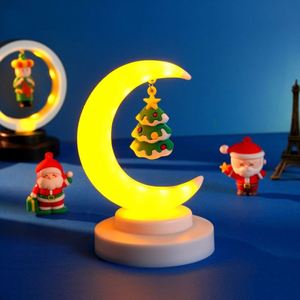 Nouvelle décoration de Noël 2024, cadeau, Père Noël, lune, lampe de nuit LED, décoration de la maison, ornements lumineux colorés, cadeau de Noël - Product Image 6