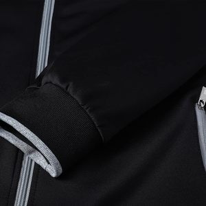 Conjunto deportivo informal para hombre, chándal de manga larga con cremallera completa y chaqueta deportiva y pantalones transpirables para correr y trotar - Product Image 6