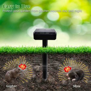 Ngoài trời siêu âm điện tử động vật gặm nhấm và rắn bẫy năng lượng mặt trời <span class=keywords><strong>mole</strong></span> <span class=keywords><strong>Repeller</strong></span> với sạc ABS Pin trạng thái rắn - Product Image 2