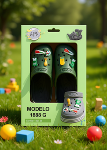 Sandali Zoccoli per Bambini WHD 1888 G con Decorazioni Animate, Taglie dal 18 al 25, Scarpe Estive Casual - Product Image 2