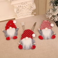 Nouvel ensemble de couteaux et fourchettes de Noël, fournitures de décoration de Noël, ensemble de couteaux et fourchettes Père Noël