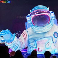Modèle géant gonflable d'astronaute pour scène de carnaval, énorme astronaute gonflable couché sur la Lune, personnalisé avec éclairage