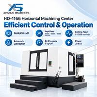 Centre d'usinage CNC horizontal XINSHUO HD1166, commande CNC 3 axes NT40, 7,5 kW, 380 V, machine de fraisage pour métaux lourds