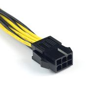 Adaptateur 10CM PCIe 6 broches à 8 broches, convertisseur de câble PCI-e 6 broches mâle à 8 broches femelle pour carte vidéo GPU alimentée PCI Express 8 broches