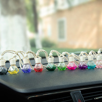 Diffuseur d'arômes en bois suspendu pour voiture, 8ml 10ml, désodorisant en cube, flacon de parfum givré avec bouchon à vis, vente en gros