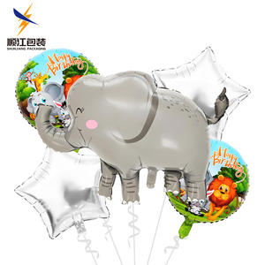 Fil zürafa maymun zebra aslan hayvanlar helyum Mylar folyo balon hediye kiti bebek yaban hayatı Jungle doğum günü partisi dekorasyon için - Product Image 6