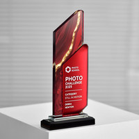 Nouveau trophée personnalisé en métal à double couche, imprimé en couleur, incrusté de cristaux, pour récompense personnelle, souvenir