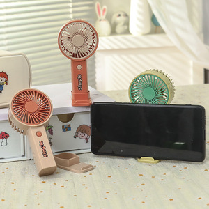 Simple Portable Mini Handheld <b>Fan</b> 5W DC Motor Rechargeable Battery Hands-Free With <b>Stand</b> For Outdoor Use - Product Image 3