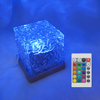 Lampe moderne en cristal LED Aurora Northern Light Projector 17 couleurs télécommande veilleuse ondulation de l'eau coucher de soleil chambre lumière