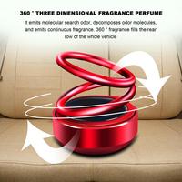 Diffuseur de parfum de voiture Rafraîchisseur d'air solaire rotatif Diffuseur d'aromathérapie à double anneau Décoration de voiture Accessoires d'intérieur