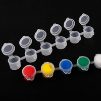 Bview Art 3ml * 6 Mini Art Réutilisable Vide Pots de Peinture Bandes de Peinture pour Peinture Acrylique