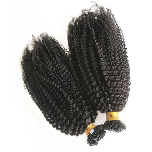 Capelli Vergini Grezzi <span class=keywords><strong>K</strong></span> o <span class=keywords><strong>a</strong></span> Punta Piatta 100% Umani Vergini Grezzi Cambogiani 4B 4C 3B 3C Ricci Crespi Extension di Capelli con Micro Anelli 200g - Product Image 6
