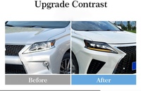 Nouveaux phares LED modifiés, clignotants de circulation, effet de lumière bleue en streaming pour Lexus RX 350 450h 270 2009-2014, mise à niveau