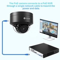 Cámara de Seguridad PoE 4COVR 8Mp 4K, Cámara IP para Exteriores con Audio, Visión Nocturna, Detección Facial por IA, Vigilancia CCTV, Visualización Remota por Aplicación