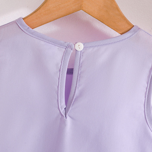 Exquisito Vestido de Manga Corta para Niñas para Fiestas, Hermosas Flores 3D con Botones, Ropa Formal Infantil, Venta al por Mayor de Fábrica - Product Image 4