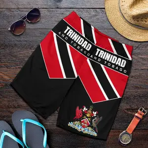 Trinidad-and-Tobago shorts for men logo personalizzato white mens swim short Trinidad e Tobago flag abbigliamento summer beach wear