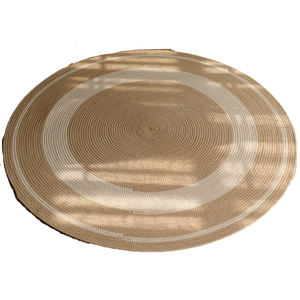 Vente en gros, petit tapis rond Vintage en Jute, multi-tressé, biologique, herbe humide, naturel - Product Image 1