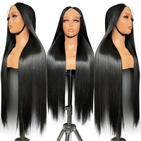 Perruques 100% Cheveux Humains Raides Remy Vietnamiens Bruts Noir Jais Double Trame Faite à la Machine Douces et Lisses 200-300g Prix Usine