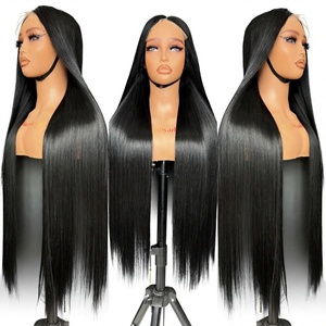 Perruques 100% Cheveux Humains Raides Remy Vietnamiens Bruts Noir Jais Double Trame Faite à la Machine Douces et Lisses 200-300g Prix Usine - Product Image 1