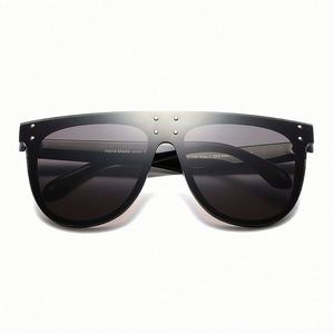 Vente en gros de lunettes de soleil tendance noires à grande monture, UV400, surdimensionnées, à dessus plat, pour femmes - Product Image 5