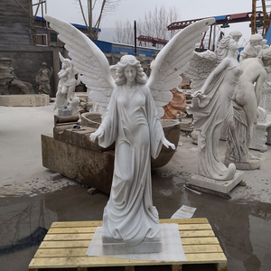 Mármol Blanco tallado vida tamaño llorando Mary yacía en lápida estatua - Product Image 5