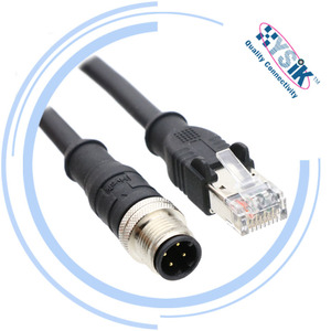 Cavo Profinet M12 Maschio <span class=keywords><strong>0</strong></span> ° RJ45 Maschio <span class=keywords><strong>0</strong></span> ° Cavo M12 a 4 Pin Codifica D da <span class=keywords><strong>2</strong></span>/3/5/10M da Maschio a RJ45 per Connettore Profinet/EtherNet - Product Image 3