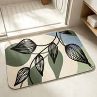 Tapis en terre de diatomée imprimé, antidérapant, absorbant l'eau, séchage rapide, tapis de porte, motif personnalisé disponible