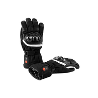 Gants de ski d'hiver en cuir à doigts entiers, isolés thermiquement, fermeture auto-agrippante, unisexe, noir