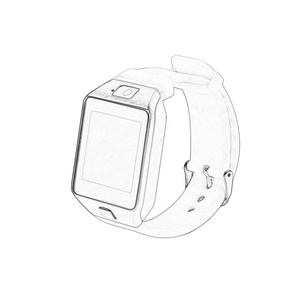 Vendita calda DZ09 Smart Clock <span class=keywords><strong>telefono</strong></span> <span class=keywords><strong>con</strong></span> fotocamera SIM Slot funzione bussola TFT Display Call promemoria calendario per Android iOS - Product Image 3