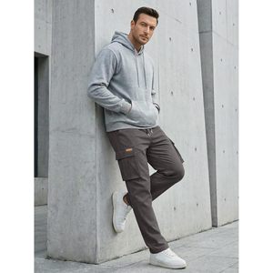 Mens Casual Baggy <b>Cargo</b> <b>Pants</b> Elastic Waist <b>Stretch</b> Sweatpants Loose Fit Multi Pockets Outdoor Hiking Workout Joggers - Product Image 4