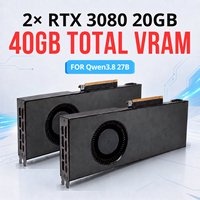 Carte graphique de jeu haute performance pour Qwen3.8 27B RTX 3080 20 Go, carte graphique professionnelle RTX 3080 édition Turbo, serveur d'intelligence artificielle