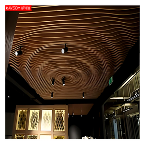 Pannello a Soffitto in Alluminio 3D Ondulato Moderno, Ignifugo, Impermeabile, Fonoassorbente, Resistente al Fuoco, per Controsoffitti Metallici - Product Image 3