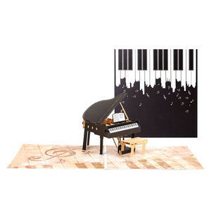 Tarjeta de Felicitación 3D <span class=keywords><strong>con</strong></span> <span class=keywords><strong>Piano</strong></span>, Partitura y Banco, Manualidad de Papel Hecha a Mano para <span class=keywords><strong>Cumpleaños</strong></span>, Profesor, Músico, Regalo de Graduación - Product Image 5