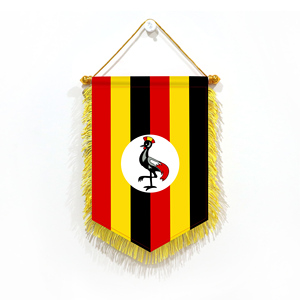 Mini Banderas Personalizadas Hechas a Mano de Satén para Coche, Decoración de Pared de Uganda, Accesorios para Colgar - Product Image 1