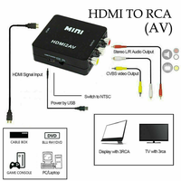 Adaptateur audio vidéo composite Mini AV vers HD 1080P pour convertisseur TV HD AV2HD