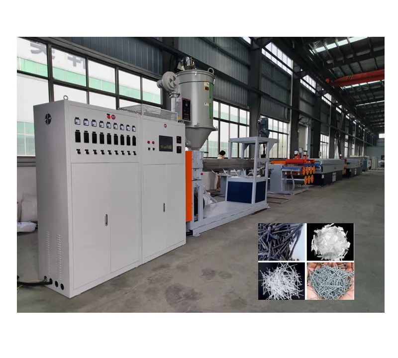 Plastic construction synthetic Twisted Fiber Making Machine/ Macro Fiber Production Line