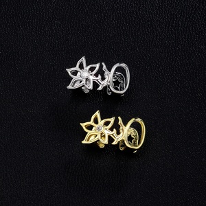 <span class=keywords><strong>HCG</strong></span>-373 Bracelets unisexes Hip Hop tendance motif floral ajouré double denture dorée, accessoires cool pour Halloween - Product Image 2