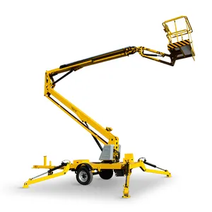 10-16M Mounted Aerial Working Boom Trailer Mounted Boom Man Lift Telescopic Lifting Equipment Trailer jib lift