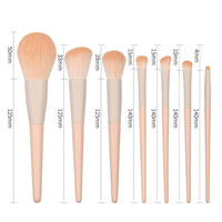 7pcs Trending Real Techniques Ensembles de pinceaux de maquillage Beauté Pinceau personnalisé de luxe pour maquillage Pinceau correcteur plat en cheveux synthétiques