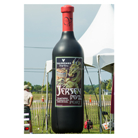 Bouteille de vin rouge géante gonflable, vente chaude 2025, tonneau de vin gonflable pour la publicité