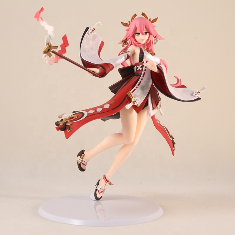 28cm原神インパクト神里綾華アニメフィギュア八重神子/雷電将軍