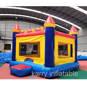 Gran oferta, casa de rebote inflable comercial, 4m x 4m, Material de PVC amarillo azul, garantía de 3 años, capacidad de 300-500kg, cumpleaños para niños - Product Image 6