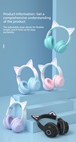 Headset Over-Ear Model Telinga Kucing dengan Chipset AAC JL, Tahan Air IPX-4 untuk Olahraga & Perjalanan, Penggunaan Ponsel