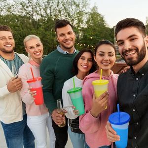 Vaso de Plástico de Pared Simple de 24 oz con Cambio de Color Activado por Frío y Sensor de Temperatura, el Más Vendido Transfronterizo, Color Sólido - Product Image 4