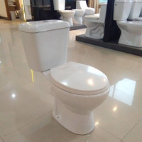 Ensemble de sanitaires en céramique bon marché en gros, WC, lavabo sur pied, ensemble de lavabo, siphon, combinaison de toilettes et de lavabo pour salle de bain